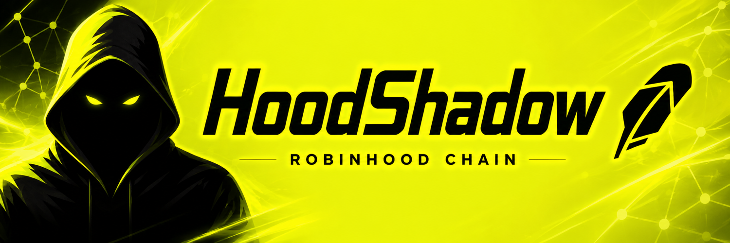 HoodShadow Robinhood Chain neon banner